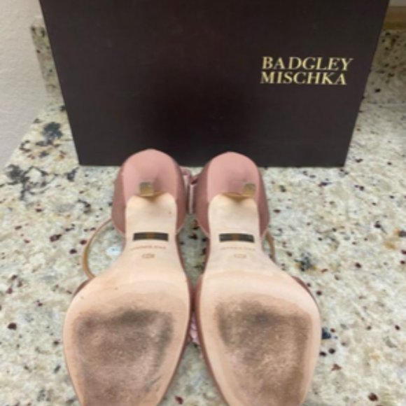 Badgley Mischka Pink Heels - Size 6.5 - Picture 2 of 5
